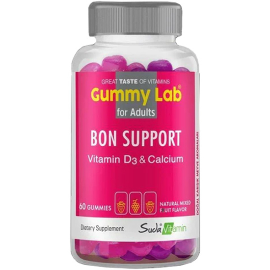 Suda Vitamin Gummy Lab Bon Support Adults Karışık Aroma 60 Gummies - 1