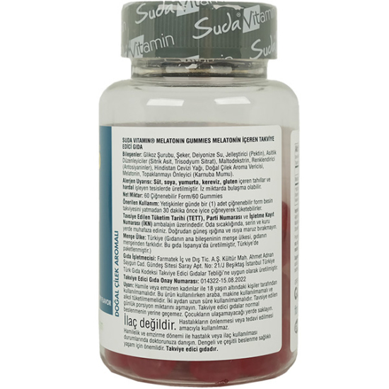 Suda Vitamin Gummy Lab Melatonin For Adults 60 Gummies - 3
