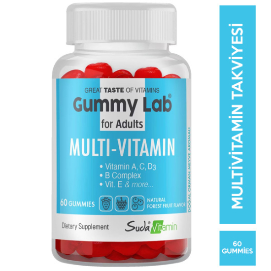 Suda Vitamin Gummy Lab Multivitamin For Adults Orman Meyveli 60 Gummies - 1