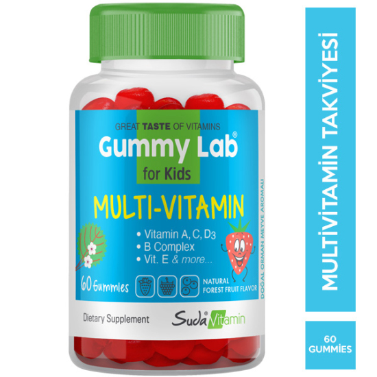 Suda Vitamin Gummy Lab Multivitamin For Kids Orman Meyveli 60 Gummies - 1