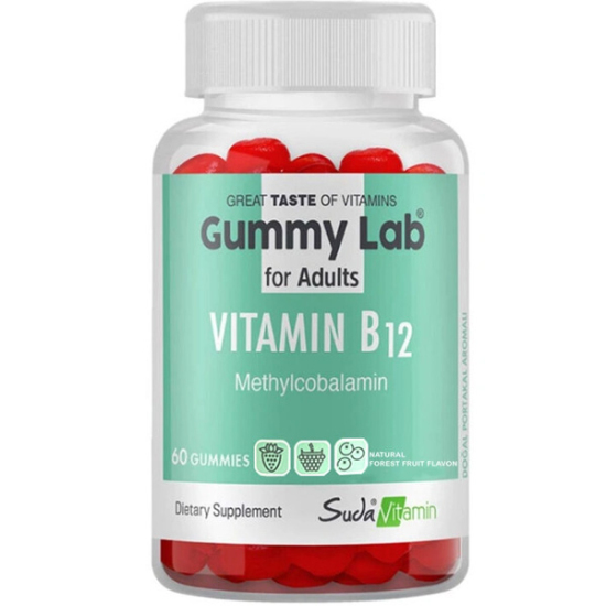 Suda Vitamin Gummy Lab Vitamin B12 For Adults Orman Meyvesi Aromalı 60 Gummies - 1