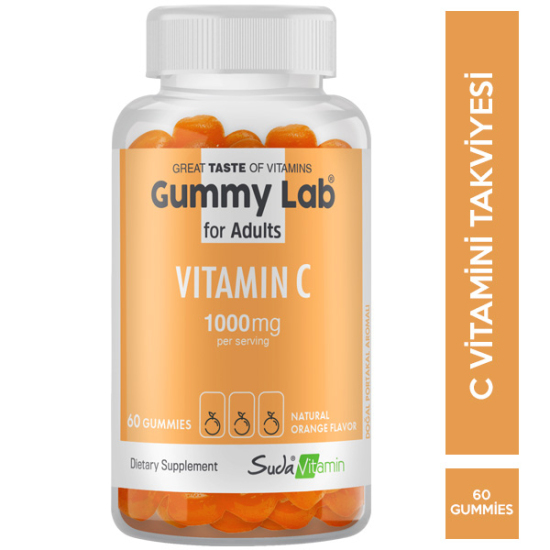 Suda Vitamin Gummy Lab Vitamin C For Adults Portakal Aromalı 60 Gummies - 1