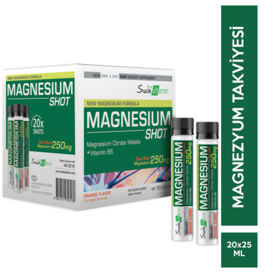 Suda Vitamin Magnesium Shot 20x25 ML Portakal Aromalı - 1