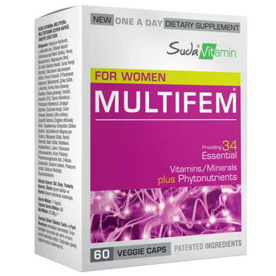 Suda Vitamin Multifem Multivitamin 60 Kapsül - 1
