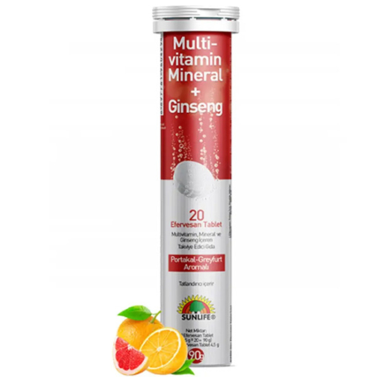 Sunlife Multivitamin Mineral Ginseng 20 Suda Eriyen Tablet - 1