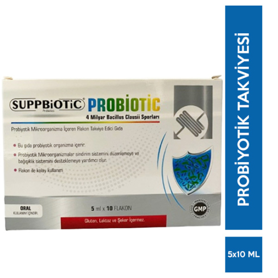 Suppbiotic Yetişkin Probiyotik 10 Flakon x 5 ML - 1