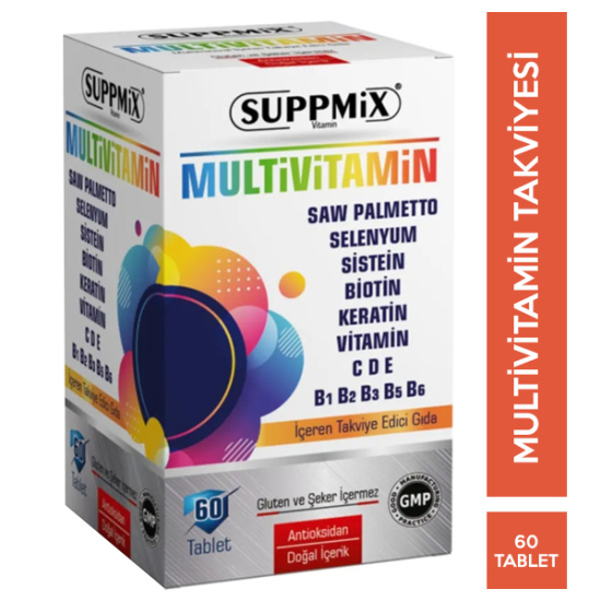 Suppmix Cüce Palmiye ve Vitamin C İçeren Takviye Edici Gıda 60 Tablet - 1