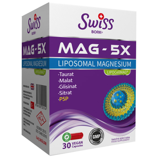 Swiss Bork Mag 5X Liposomal Magnesium 30 Kapsül - 1