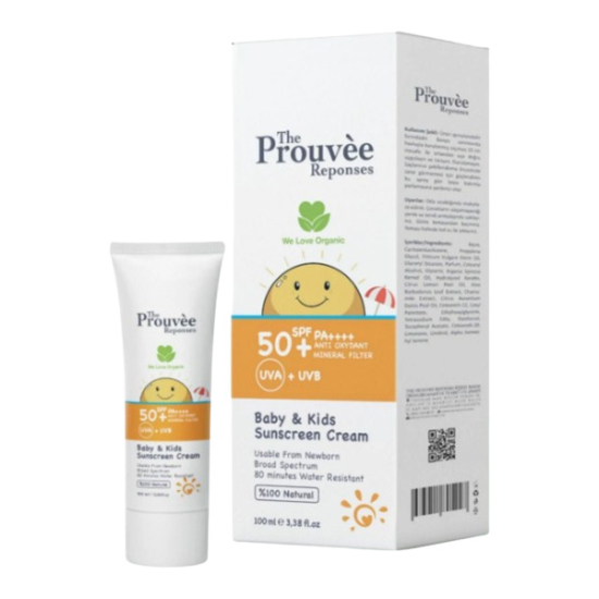 The Prouvee Reponses %100 Doğal Bebek Çocuk Güneş Kremi SPF50+ 100 ml - 1