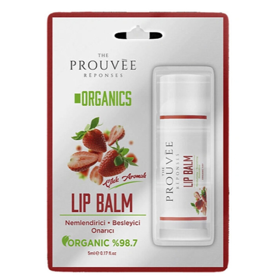 The Prouvee Reponses Organik Dudak Lip Balm Çilek Aromalı 5 ml - 1