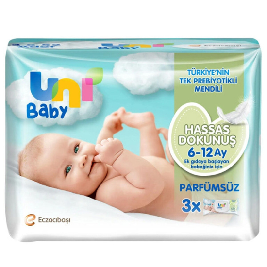 Uni Baby Hassas Dokunuş Islak Mendil 3x52 Adet - 1