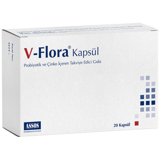 V Flora 20 Kapsül Probiyotik İçeren Gıda Takviyesi - 1