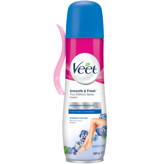 Veet Smooth Fresh Hassas Ciltler İçin Tüy Dökücü Sprey 150 ml - 1