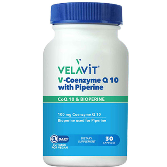 Velavit V Coenzyme Q10 With Piperine 30 Kapsül - 1