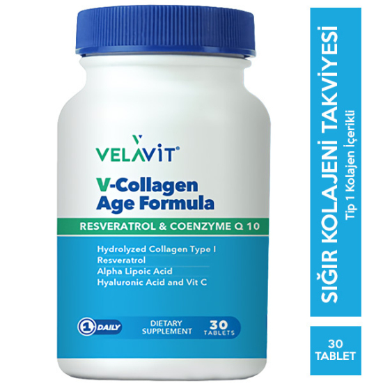 Velavit V Collagen Age Formula Takviye Edici Gıda 30 Tablet Kolajen Takviyesi - 1