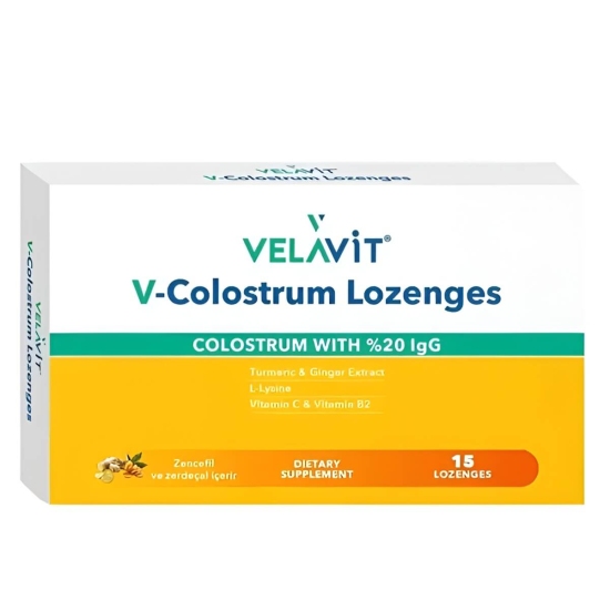 Velavit V Colostrum Lozenges 15 Pastil - 1
