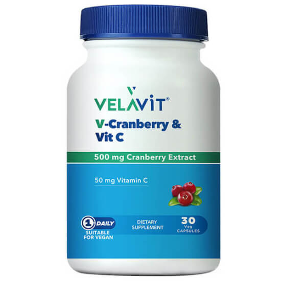 Velavit V Cranberry Vit C 30 Kapsül - 1