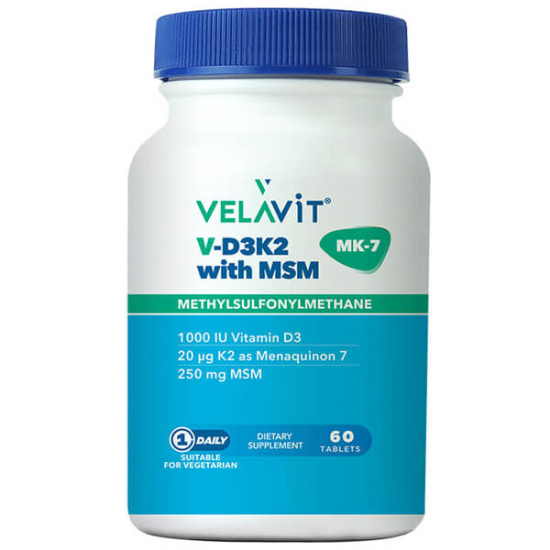 Velavit V D3 K2 With MSM 60 Tablet - 1