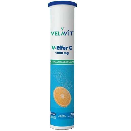 Velavit V Effer C 1000 mg Takviye Edici Gıda 20 Tablet C Vitamini Takviyesi - 1