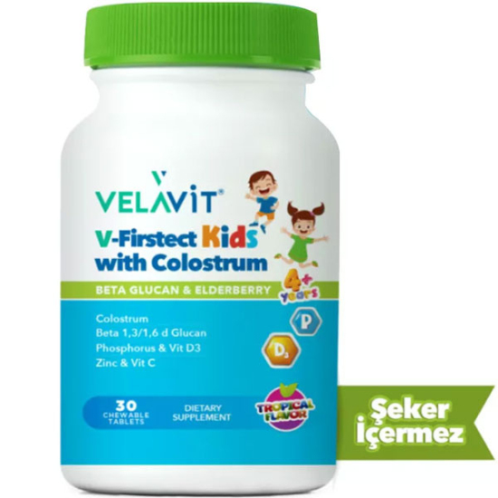Velavit V Firstect Kids with Colostrum Takviye Edici Gıda 30 Kapsül - 1