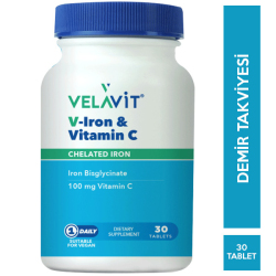 Velavit V Iron Vitamin C 30 Tablet - Velavit