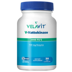 Velavit V Nattokinase 2000 Fus 100 mg Enzyne 30 Kapsül - Velavit