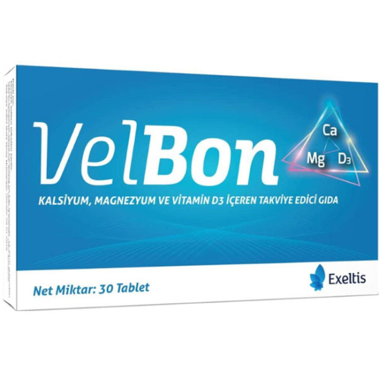 Velbon Kalsiyum Magnezyum ve Vitamin D3 30 Tablet - 1