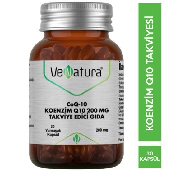 Venatura CoQ 10 Koenzim Q10 200 mg Takviye Edici Gıda 30 Kapsül - 1
