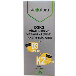 Venatura D3 K2 20 ML D3 K2 Vitamini - Venatura