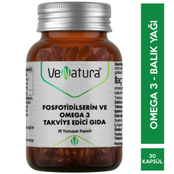 Venatura Fosfotidilserin ve Omega 3 30 Kapsül Balık Yağı Takviyesi - Venatura