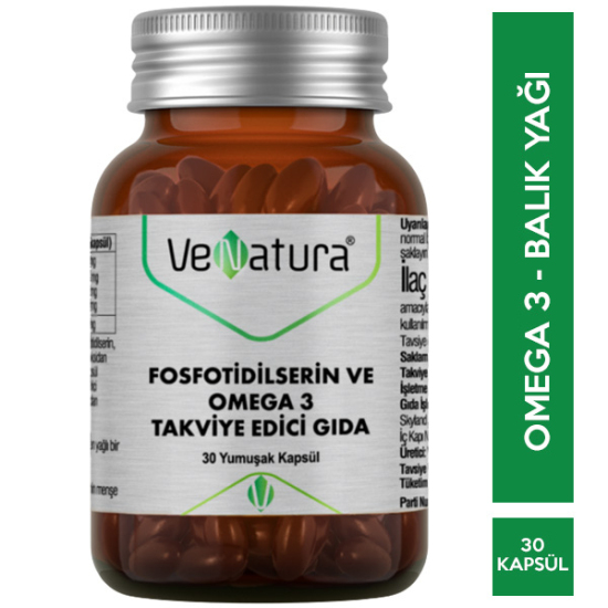 Venatura Fosfotidilserin ve Omega 3 30 Kapsül Balık Yağı Takviyesi - 1