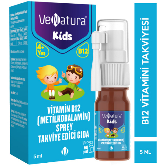 Venatura Kids Metilkobalamin Sprey 5 ML Çocuklar İçin Gıda Takviyesi - 1