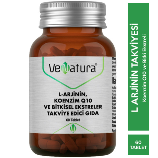 Venatura L Arjinin Koenzim Q10 ve Bitkisel Ekstreler 60 Tablet - 1