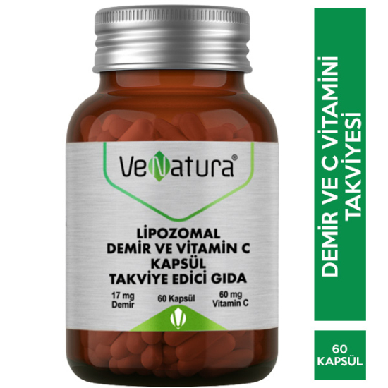 Venatura Lipozomal Demir ve Vitamin C 60 Kapsül - 1