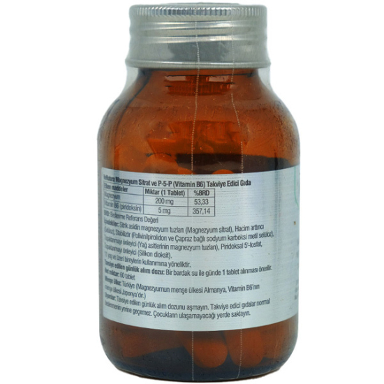 Venatura Magnezyum Sitrat P 5 P Vitamin B6 60 Tablet - 3