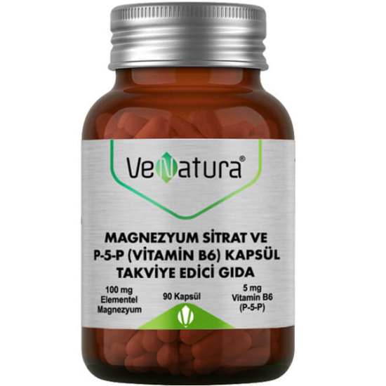 Venatura Magnezyum Sitrat P 5 P Vitamin B6 90 Kapsül - 1