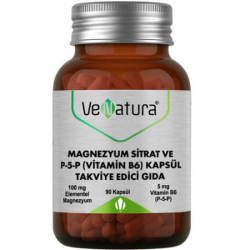 Venatura Magnezyum Sitrat P 5 P Vitamin B6 90 Kapsül - Venatura