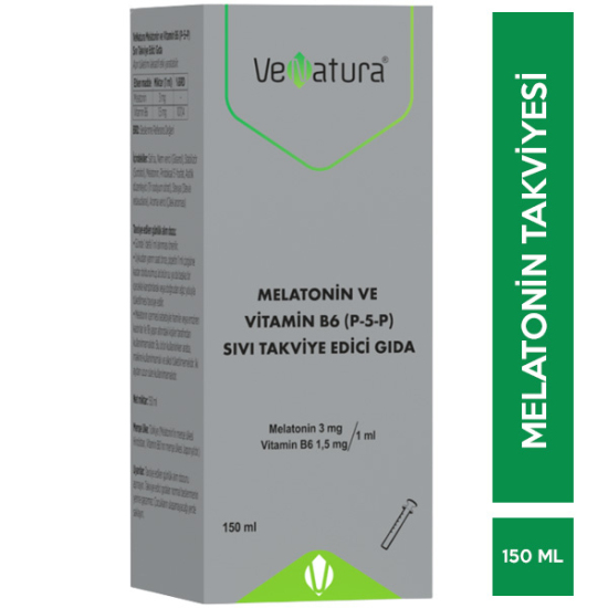 Venatura Melatonin 3 mg Vitamin B6 P5P Şurup 150 ML - 1