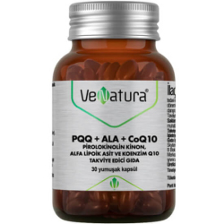 Venatura PQQ + ALA + CoQ10 30 Kapsül Pirolokinolin Kinon Alfa Lipoik Asit ve Koenzim Q10 Takviyesi - Venatura