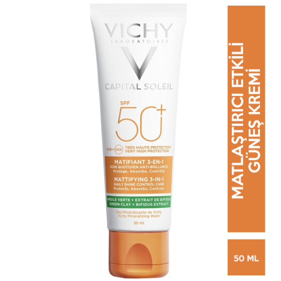 Vichy Capital Soleil Spf 50 50 ML Matlaştırıcı Yüz Güneş Kremi - 1