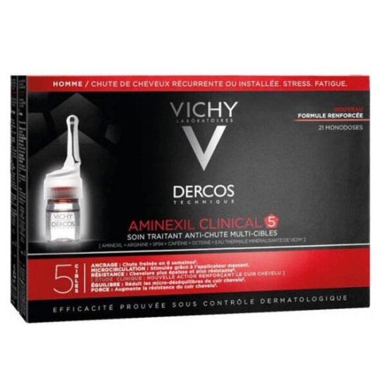 Vichy Dercos Aminexil Clinical 5 Men 21x6 ml Erkeklere Özel Dökülme Önleyici Serum - 1