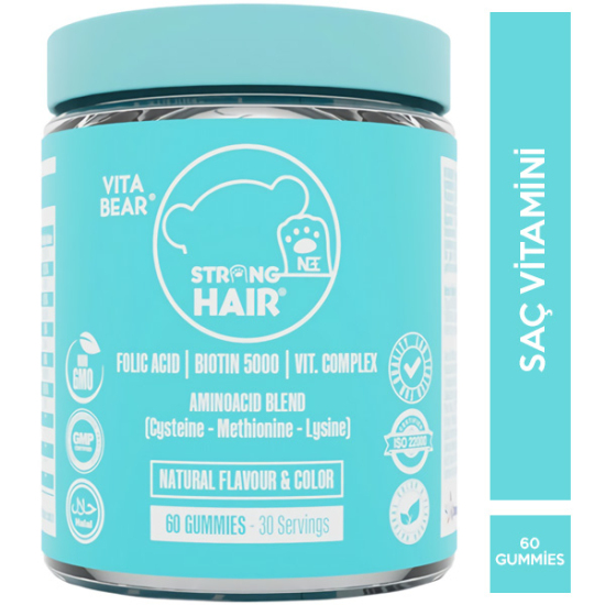 Vita Bear Strong Hair Gummy Vitamin 60lı - 1