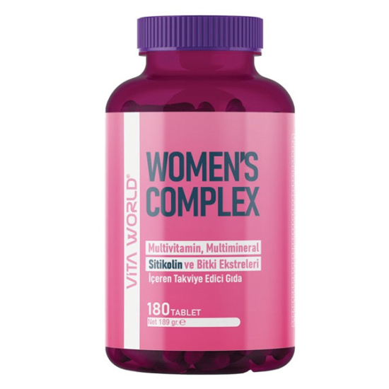 Vita World Multivitamin Sitikolin Women 180 Tablet - 1