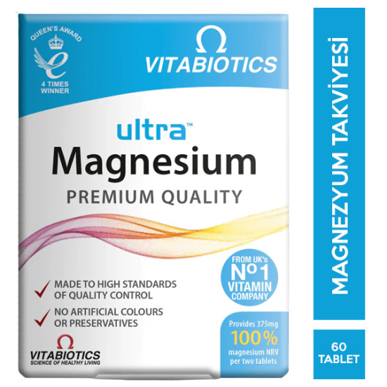 Vitabiotics Ultra Magnesium 60 Tablet Magnezyum Takviyesi - 1