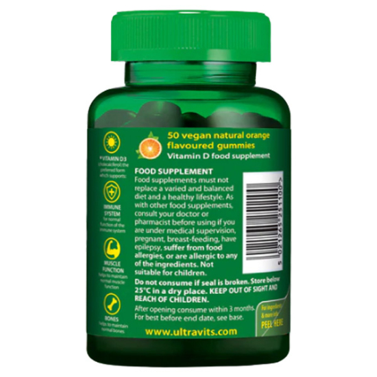 Vitabiotics Ultra Vitamin D Gummies 50 Kapsül D Vitamini İçeren Gıda Takviyesi - 2