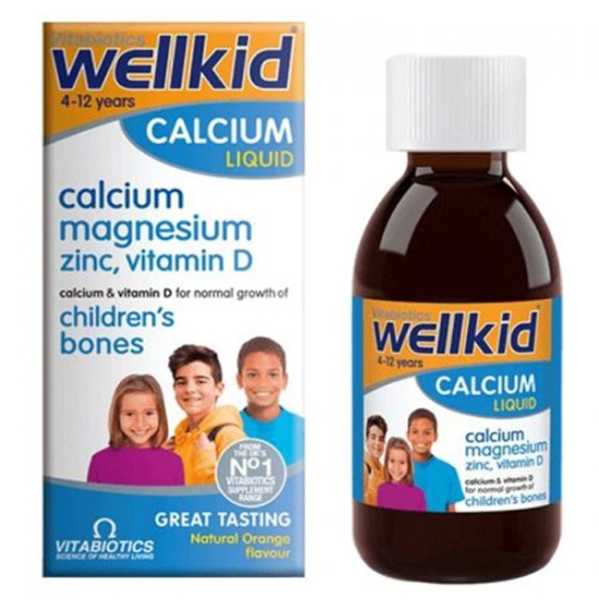 Vitabiotics Wellkid Calcium Liquid 150 ML Kalsiyum İçeren Takviye Edici Gıda - 1