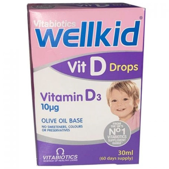 Vitabiotics Wellkid Vit D Drops Vitamin D3 30 ML D Vitamini İçeren Takviye Edici Gıda - 1