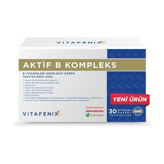 Vitafenix Aktif B Kompleks 30 Bitkisel Kapsül - 1