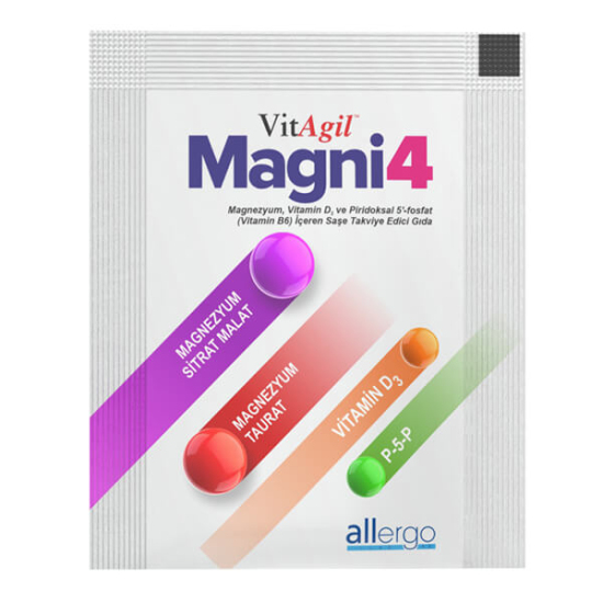 Vitagil Magni4 Magnezyum Vitamin D3 P5P 30 Saşe - 3