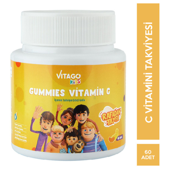 Vitago Kids Gummies Vitamin C İçeren Çiğnenebilir Form 60 Adet Gummy - 1
